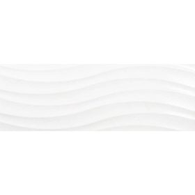 Navarti Flat Ondas Blanco Brillo Dekor 3D fali csempe 25x70 I.o. - Csempe Mester