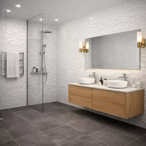 Cifre Glaciar Mojave White brillo fali csempe 30x90 - Csempe Mester