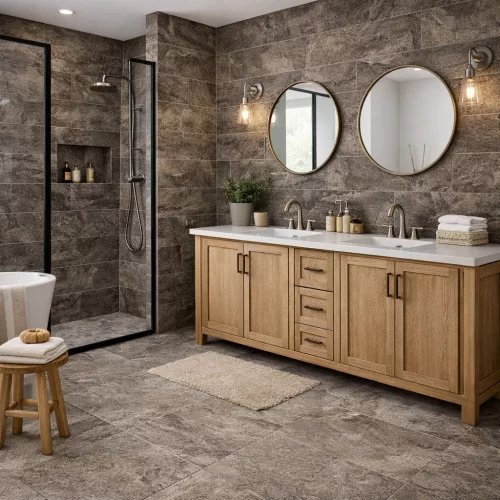 Cristacer Gomera Gris porcelán R11 járólap 33x60 I.o. - Csempe Mester