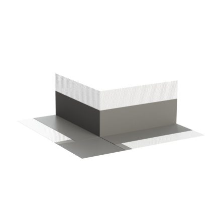 Bolta külsõ sarokszigetelõ, szürke, 135x135x60 mm - Csempe Mester