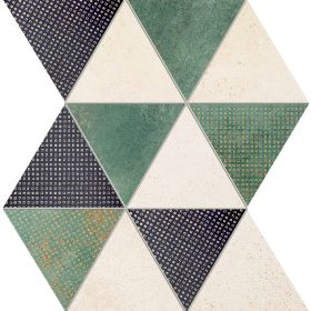 Domino Margot Green Mosaic dekorcsempe 25x35