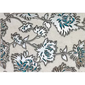 Domino L-Gris Flower Turkus dekorcsempe 5x35