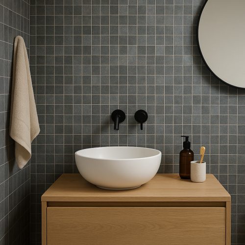 Settecento Primitive mozaik antracit Járólap 30x30