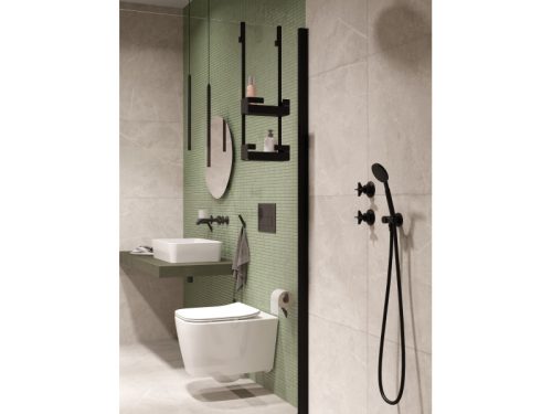 Silia fali akasztó, fekete