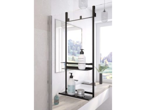 Mokko polc zuhanykabinhoz, fekete