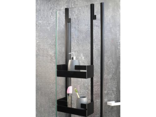 Mokko polc zuhanykabinhoz, fekete