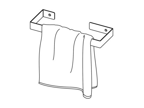 Mokko törölköző tartó, fekete 