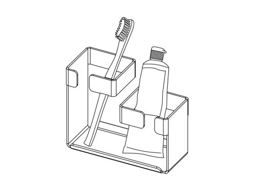 MOKKO NERO fogkefe tartó 