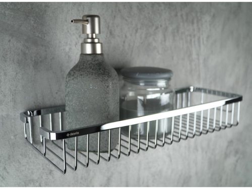 Round zuhanykosár, króm