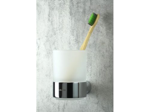 Round fali pohártartó, króm