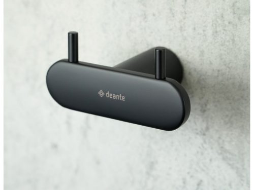 Round dupla akasztó, fekete