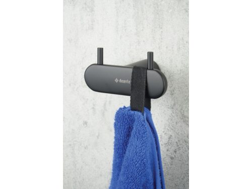 Round dupla akasztó, fekete