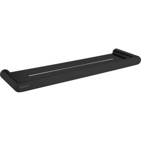 Round fali polc, fekete