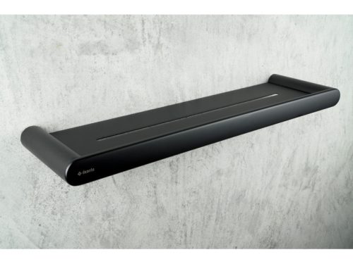 Round fali polc, fekete