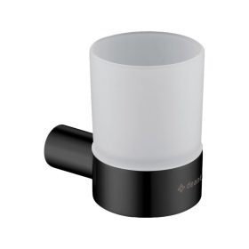 Round fali pohártartó, fekete