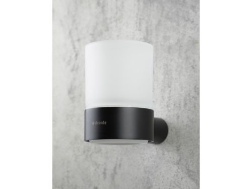 Round fali pohártartó, fekete