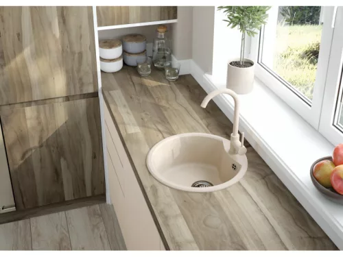 Nemezja mosogató csaptelep beige-gránit
