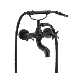 Temisto NERO kád csaptelep zuhanyszettel