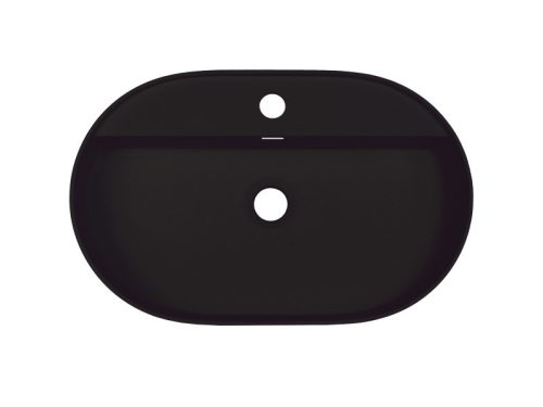 Silia pultra ültethető gránit mosdó, fekete