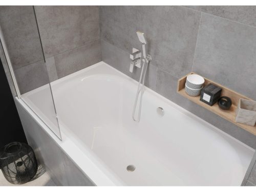 Alpinia kádparaván króm átlátszó 800x1400