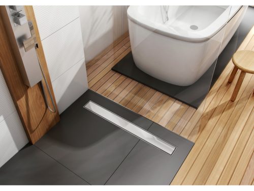 Alacsony padlóösszefolyó acél fedlappal 100 cm 