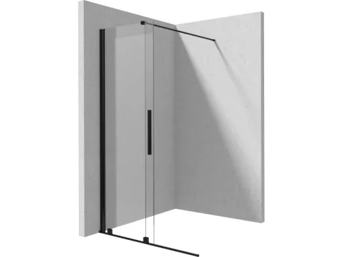 Prizma csúsztatható walk-in zuhanyfal_120x195, fekete