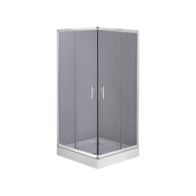 Funkia szögletes zuhanykabin 90 grafit üveg