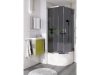 Funkia íves zuhanykabin 90 szürke üveg