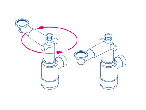 Mosdó szifon teleszkópos