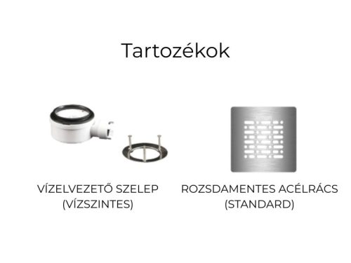 Smart Slate Cemento zuhanytálca 80x80