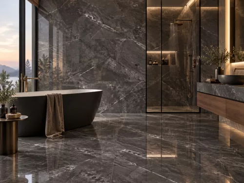 Venezia Nero 60x120 cm polírozott gres burkolólap rektifikált